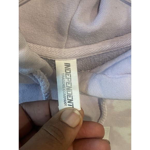 Tie Dye Hooded Sweatshirt Mens Medium Purple Independent Trading Co. Pullover - Picture 6 of 12